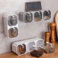 thumbnail image 3 of Reheyre Leakproof Wall-Mounted Seasoning Boxes Set - Space-Saving, Transparent, Dustproof - Kitchen Organizers, 3 of 8