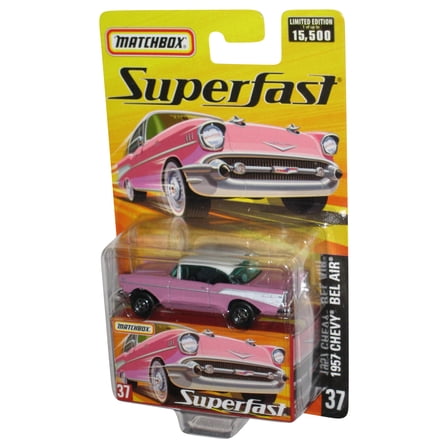 Matchbox Superfast (2005) Pink 1957 Chevy Bel Air Toy Car #37