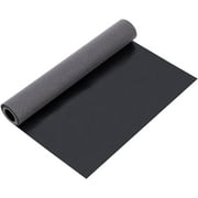 PU Leather (13x 55) Black Leather Roll Solid Color Synthetic Faux Leather for Dressing Sewing Crafting - Black 0 4mm Thick