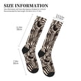 thumbnail image 4 of Sikiie Leopard And Zebra1 1 Pairs Compression Socks for Men and Women 15-20 mmHg Running Support Socks, 4 of 7