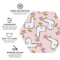 thumbnail image 4 of Pofeuu Goose Queen Print Leather Coasters Set of 6, Round Cups Mugs Mat Pad for Home Kitchen Heat Resistant Drink Coasters,Hexagon, 4 of 7