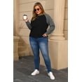thumbnail image 6 of OHHSHEEN Plus Size Women's Sweatshirts, Waffle Knit Tops for Women Loose Fit, Pullover Sweaters for Womens, 6 of 6