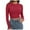 Red, variant on TYGHBN Women's Round Neck Long Sleeve Knit Ribbed Fitted Crop Top Casual Basic Shirts Women Compression Long Sleeve Shirt Spandex Long Sleeve Shirt Women's Tee Shirts Tech Apparel Women Long Sleeve