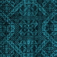 thumbnail image 1 of Ahgly Company Indoor Square Abstract Light Blue Modern Area Rugs, 3' Square, 1 of 4