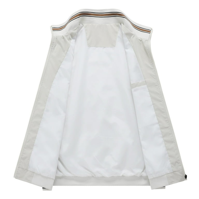 Xysaqa Men's Casual Golf Jacket Outdoor Spring Fall Windbreaker