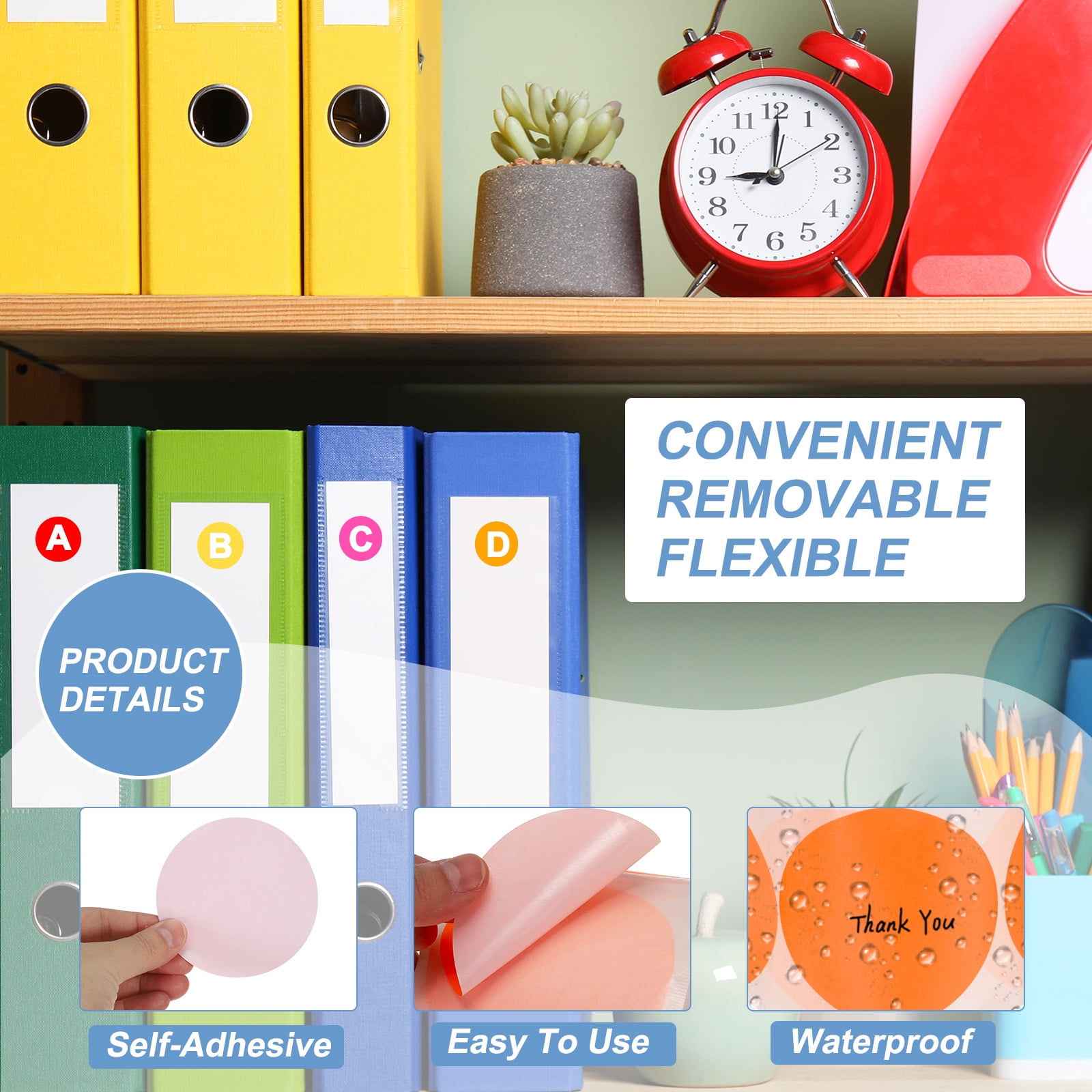 Uxcell Colored Dot Stickers Color Coding Labels Blank Circle Sticker Adhesive Round Price Stickers Red Orange 3 in