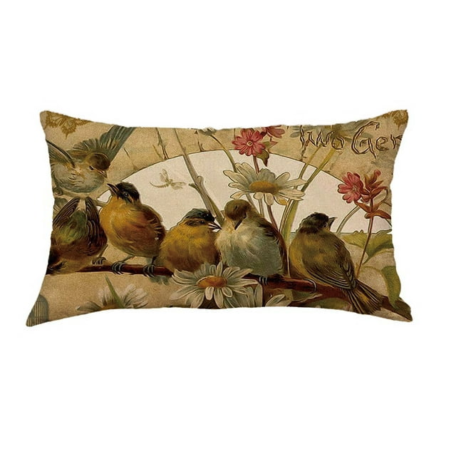 Up to 65% Off SMihono Geometric Pattern Linen Pillowcase Sofa Cushion Cover Home Decoration