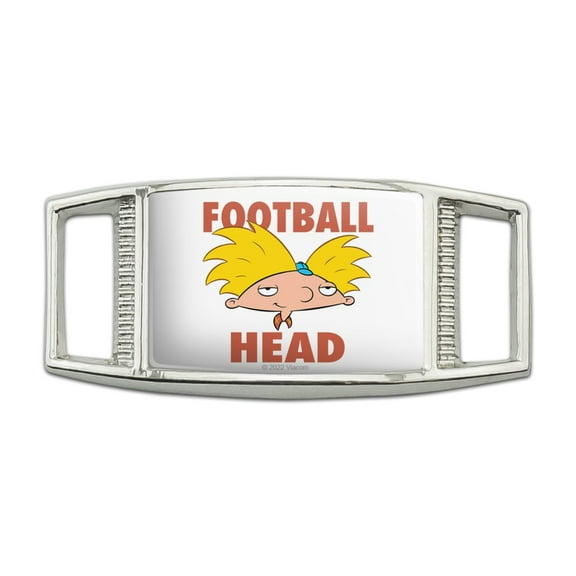Hey Arnold! Football Head Rectangular Shoe Shoelace Shoe Lace Tag Runner Gym Charm Decoration
