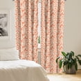 thumbnail image 3 of Ambesonne Mexican Window Curtains, Sombrero Skulls Culture, Each 28" W x 63" L, Cream Orange, 3 of 5