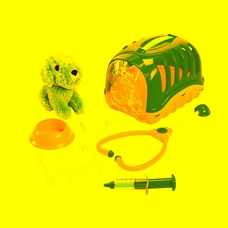 UPC: 0191162033835 | Pretend Vet with Puppy and Carrier – 7 Pieces (Item # PETVET2)