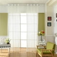 thumbnail image 2 of Exquisita Ventana Puerta Decoración Panel Ojal Cortina De Ventana Voile Drapeado Blanco BLESIY Cortina de cortinas, 2 of 8