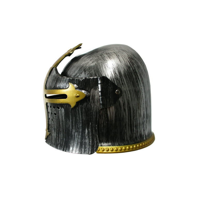  Nicky Bigs Novelties Medieval Templar Knight Helmet Costume  Headwear, Silver, One Size : Clothing, Shoes & Jewelry