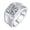 D-Silver, variant on SFTING Men Wedding Band 925 Sterling Silver Women Wedding Bands 5A Cubic Zirconia Size 7