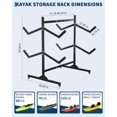 thumbnail image 3 of Étagère de Rangement pour Kayak Double Face - Support en Acier à Largeur Réglable avec Roues Verrouillables pour 4 Kayaks, Canots, SUP et Planches à Pagaie, 3 of 7