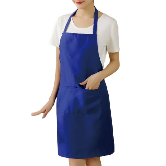 enjoywould Unisex Apron Long-lasting Work Apron with Pockets Adjustable Straps Cooking Apron for Grill Restaurant Bar Cafes