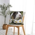 thumbnail image 5 of Fuzoiu Daisy Guinea Pig Print Square Pillow Cover,Hidden Zipper Design,Luxury Square Pillow Case, Throw Pillow,Couch Cushion-26"x26", 5 of 7