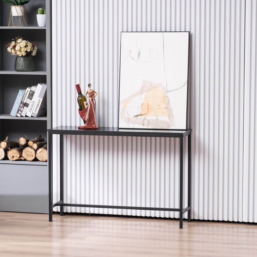 Kepooman Console Table, Convenient Concept Tucson Console Table, Black Oak Plank Kepooman Console Table, Convenient Concept Tucson Console Table, Black Oak Plank