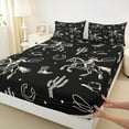 thumbnail image 3 of Feelyou Cowgirl Cowboy Teens Twin Sheet Sets, Western Cactus Plant Twin Fitted Sheet, Hippie Horse Animal Flat Sheet, Breathable Home Decor, 3pcs, 3 of 7