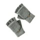 thumbnail image 3 of Soidarity Manoplas sin dedos para hombre y mujer, guantes con tapa, táctil de Handy Winter Warm Ciclismo gris, 3 of 6