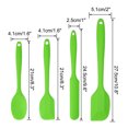 thumbnail image 2 of 4pcs Kitchen Cooking Silicone Spatula Set Heat Resistant Turner Scraper Baking Utensils  Green, 2 of 7