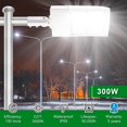 thumbnail image 4 of 300W 480V Lumières LED pour Parking 42000LM - Protection contre les Surtensions Éclairage de Rue LED Intégré IP65 Étanche Éclairage Extérieur Commercial pour Stade Route 5000K 200-480V, 4 of 4