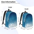 thumbnail image 2 of Rateoe Christmas Snowflakes Pattern Durable Canvas Backpack for Men & Women – Stylish & Lightweight – Adjustable Straps, Multiple Pockets – Fits 15-17 Inch LaptopsMedium, 2 of 5