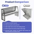 thumbnail image 6 of Cattle Hay Feeder, Food Grade Surface, 35+25 Gal Dual Chambers, Galvanized Steel Livestock Bowl, Hay Feeder, For Sheep, Goat, Farm​, 6 of 7