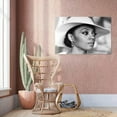 thumbnail image 4 of iana Ross with White Hat Black and White Canvas Wall Art Print Beautiful African American Art Icon Home Decor Size 24''x36'' - Postora, 4 of 5