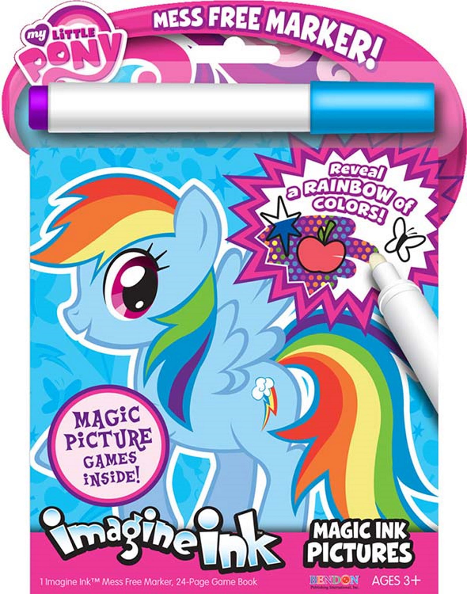 Mess Free Fun NEW 24pg My Little Pony Ink Magic Pictures Activity Book 