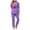 Purple 1, variant on Kaemgyyd Women's Pajama Set Long Sleeve Lounge Set 2 Piece Fall Casual Outfits Loose Soft Printing Top and Wide Leg Pants Sleepwear