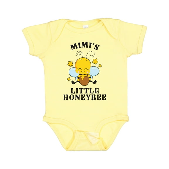 Inktastic Cute Bee Mimi's Little Honeybee with Stars Boys or Girls Baby Bodysuit
