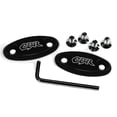 thumbnail image 3 of Krator Mirror Block Off Base Plates Logo Engraved Black Compatible with 2001-2006 Honda CBR 600 F4i, 3 of 8