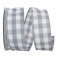 thumbnail image 1 of Reliant Ribbon 93228W-900-40K Celine Plaid Twill Wired Edge Ribbon - Grey - 2.5 in. x 50 yards, 1 of 3