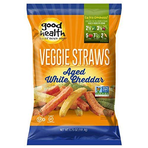Good Health NonGMO Veggie Straws 6.75 oz. Bag (Aged White Cheddar, 2