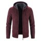thumbnail image 2 of Chaqueta tipo cárdigan con cremallera y forro polar con capucha para otoño e invierno para hombre, 2 of 5
