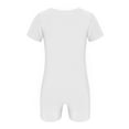 thumbnail image 2 of Aislor Boys Girls One Piece Short Sleeve Ballet Dance Leotard Stretchy Gymnastic Bodysuit White 12, 2 of 7