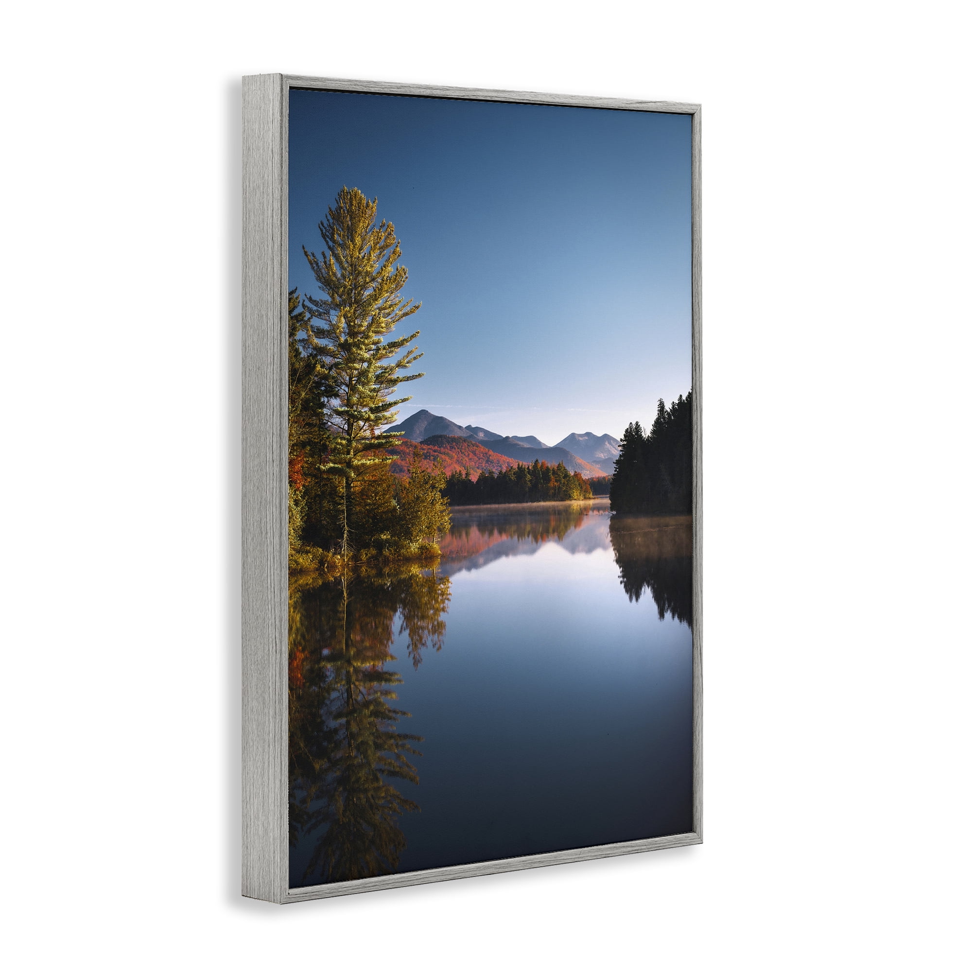 Stupell Industries Autumn Morning Wilderness Gray Framed Giclee Art, design by Jonathan Zaharek