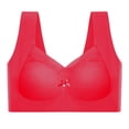 thumbnail image 4 of VONCOS Wireless Full Coverage Bra for Women Plus Size Red | Seamless Wirefree Comfort Bra | T-Shirt, Everyday & Sleep Lounge Bra L-6XL,Size L, 4 of 6