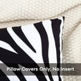 thumbnail image 5 of LALILO Zebra Pillow Covers 18x18 Black and White Throw Pillow Covers 2Pcs Soft Decorative Couch, 5 of 6