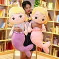 thumbnail image 2 of 1pc 30/110CM Cartoon Crown Mermaid Plush Toy Stuffed Mermaid Doll Kids Girl Home Decoration Pillow Girlfriend Birthday GiftsPurple75CM Deng Xun unisex, 2 of 2