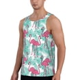 thumbnail image 2 of Xecao Flamingo Men's Tank Top Workout Quick Dry Sleeveless Gym Jogging Muscle Shirts Summer Swim Beach Tops, 2 of 9
