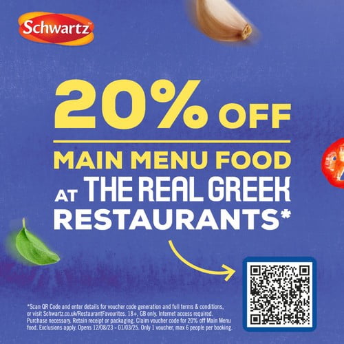 Schwartz x The Real Greek Chicken Gyros Wrap 20g, British Import (Pack of 2)