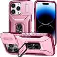 thumbnail image 1 of Funda para GANGXUN iPhone 14 Pro Max - Soporte metálico, Función magnética, Rosa, 1 of 5