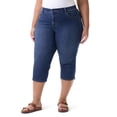 thumbnail image 2 of Gloria Vanderbilt Swan Series Women's Plus Amanda 5 Pocket Capri with Slit, Sizes 16W-24W, 2 of 5