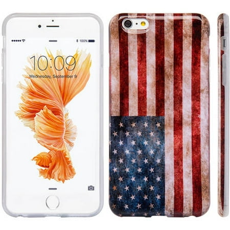 Mundaze Apple iPhone 6 Plus/6S Plus TPU Grunge Style American USA Flag Phone (Best Phone In America)