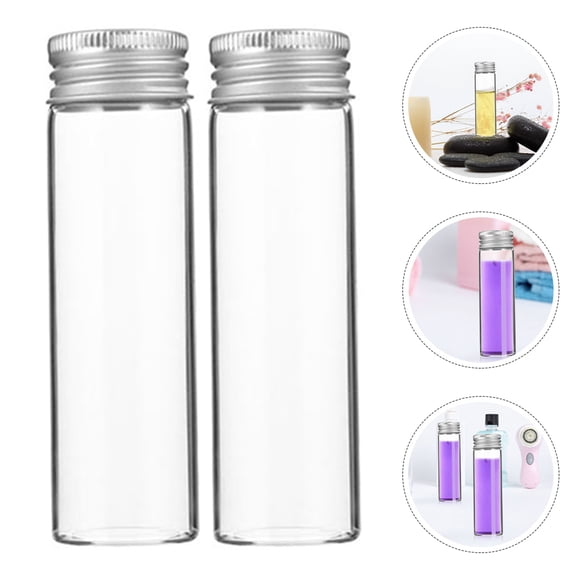 Masteelf Clear Glass Bottles with Aluminum Screw Lids for Essential Oils and Liquids 20ml
