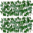 thumbnail image 2 of Artificial Ivy Expandable Fence | Stretchable Faux Leaf Privacy Screen | Double-Sided Polyethylene Greenery | Indoor Outdoor Decorative Hedge Panel | Adjustable Lattice 77"x11" | 1 Pack, 2 of 7