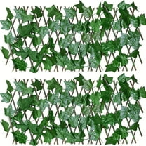 Yooshoverk Artificial Ivy Fence 2 Panels Fake Greenery Privacy Screen UV Resistant Outdoor Decor 28x20 Inch