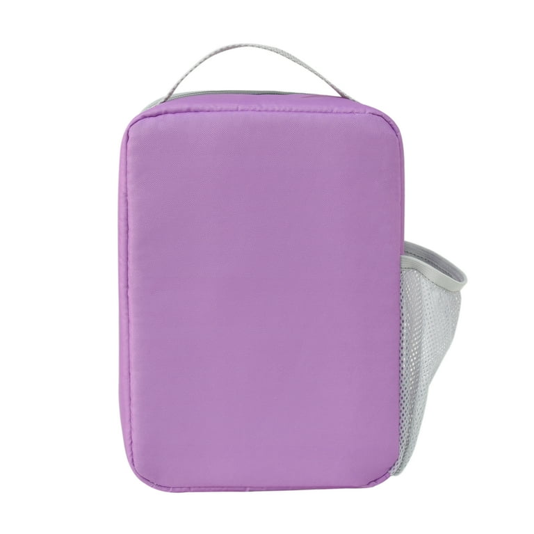 Reusable & Insulated Lunch Bag With Handle and Side Mesh Bottle