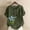 Army Green-42, variant on Short Sleeve Womens Tops Plus Size Women's Plus Size Floral Print T-Shirt Linen-Look Button Detail Top